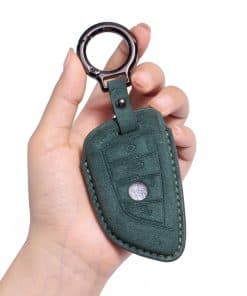 Cubierta de cuero genuino CUIBUKUG para llave de BMW,