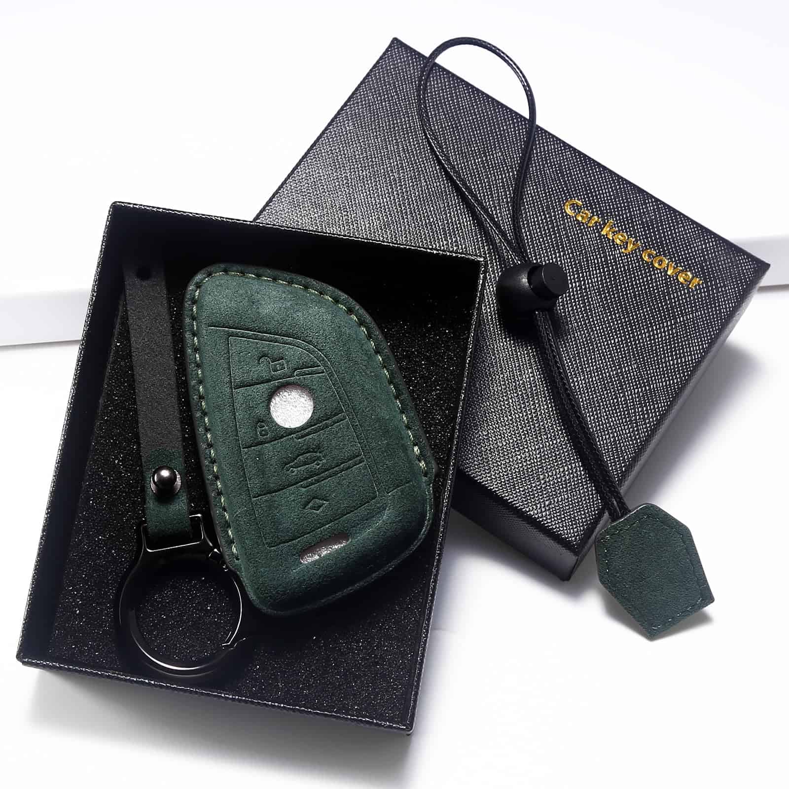 Cubierta de cuero genuino CUIBUKUG para llave de BMW, - Imagen 3