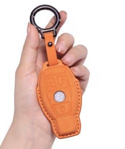 CUBIERTA DE CUERO GENUINO PARA LLAVE de MERCEDES BENZ,