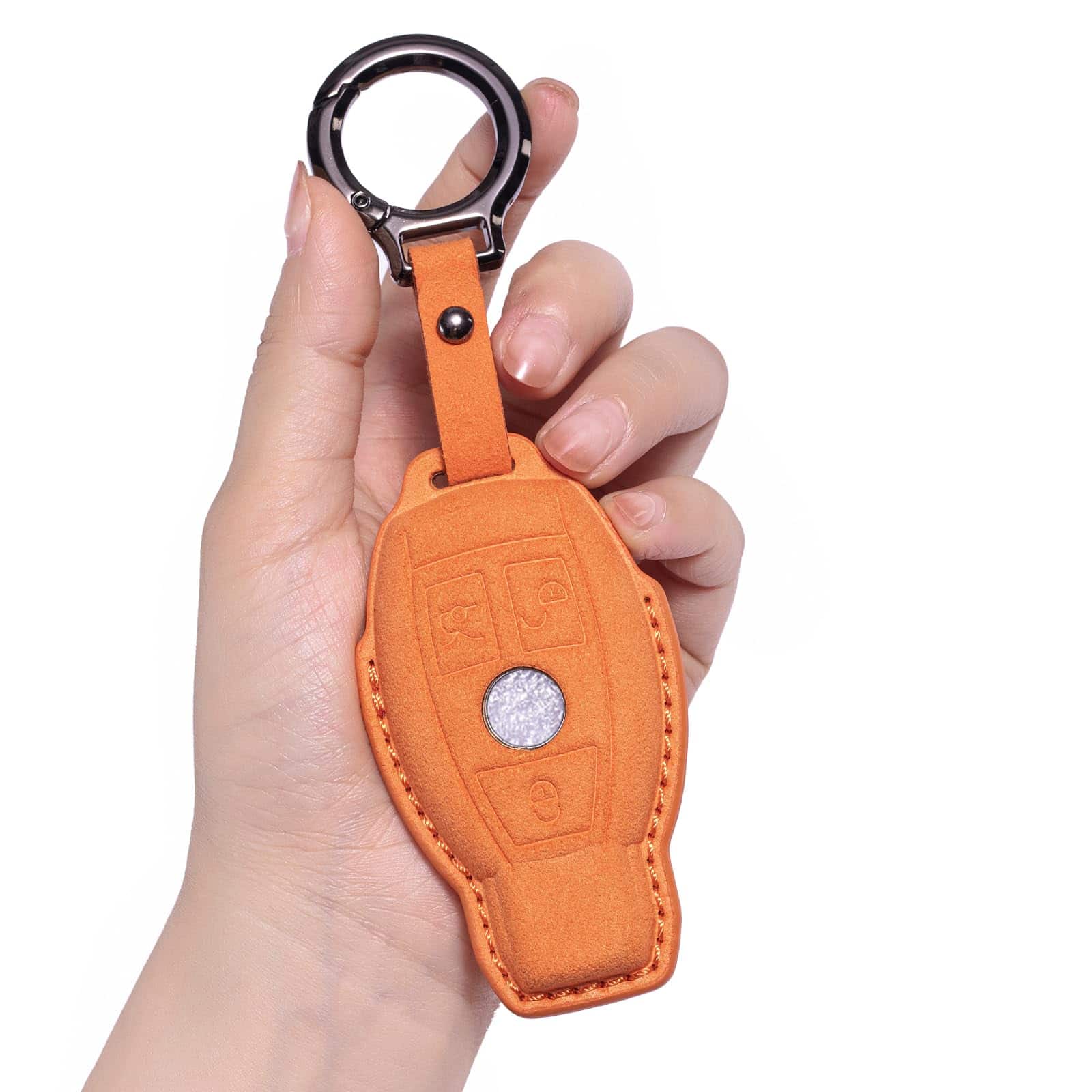 CUBIERTA DE CUERO GENUINO PARA LLAVE de MERCEDES BENZ,