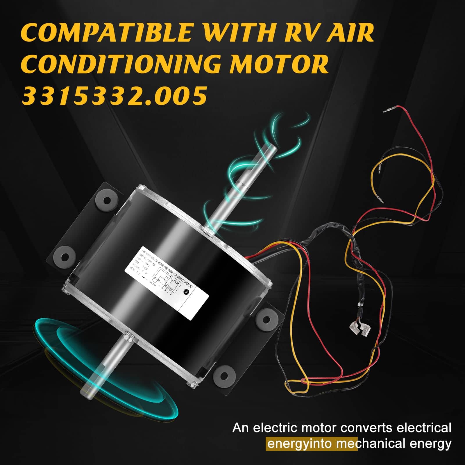 Motor de ventilador de aire acondicionado RV universal, - Imagen 8