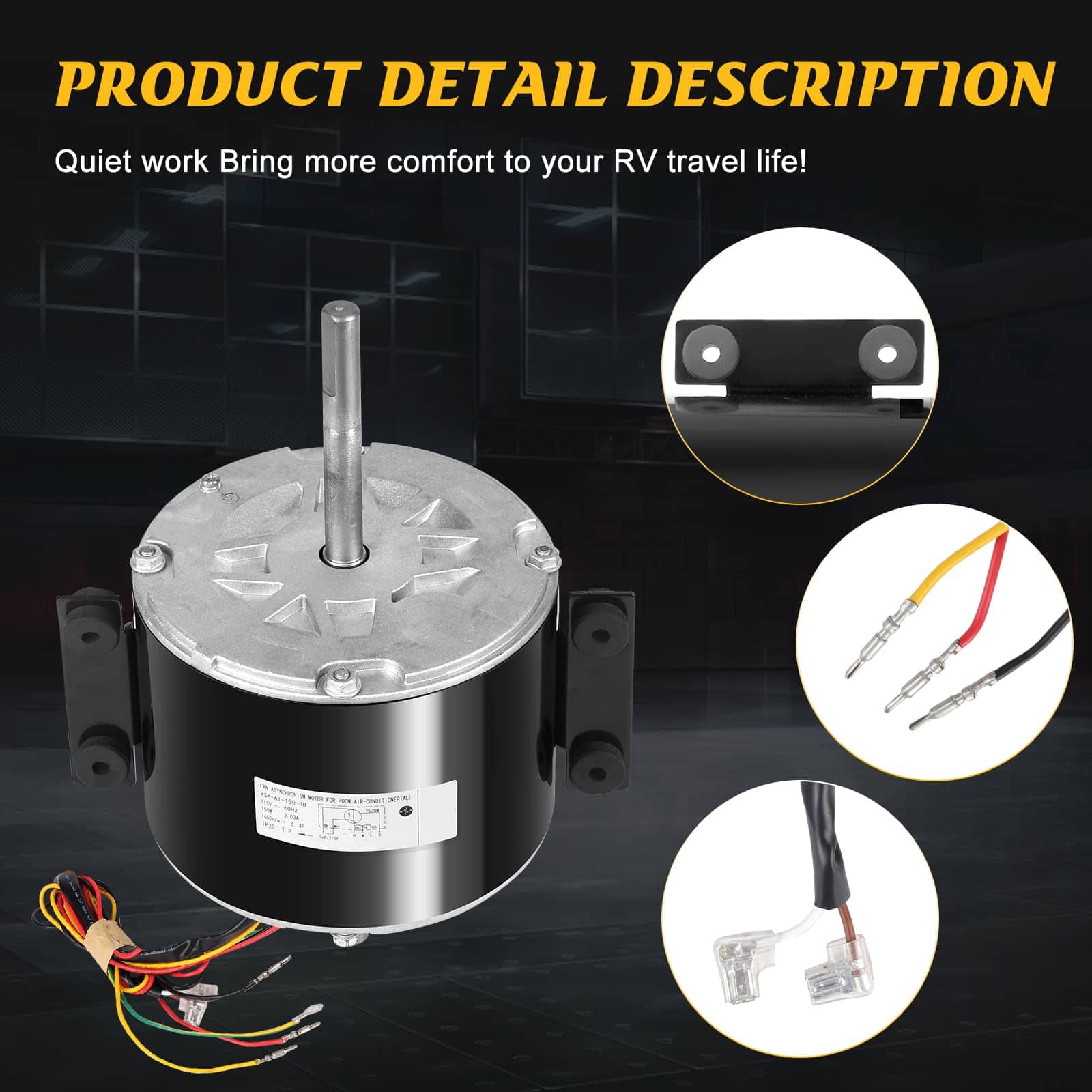 Motor de ventilador de aire acondicionado RV universal, - Imagen 6