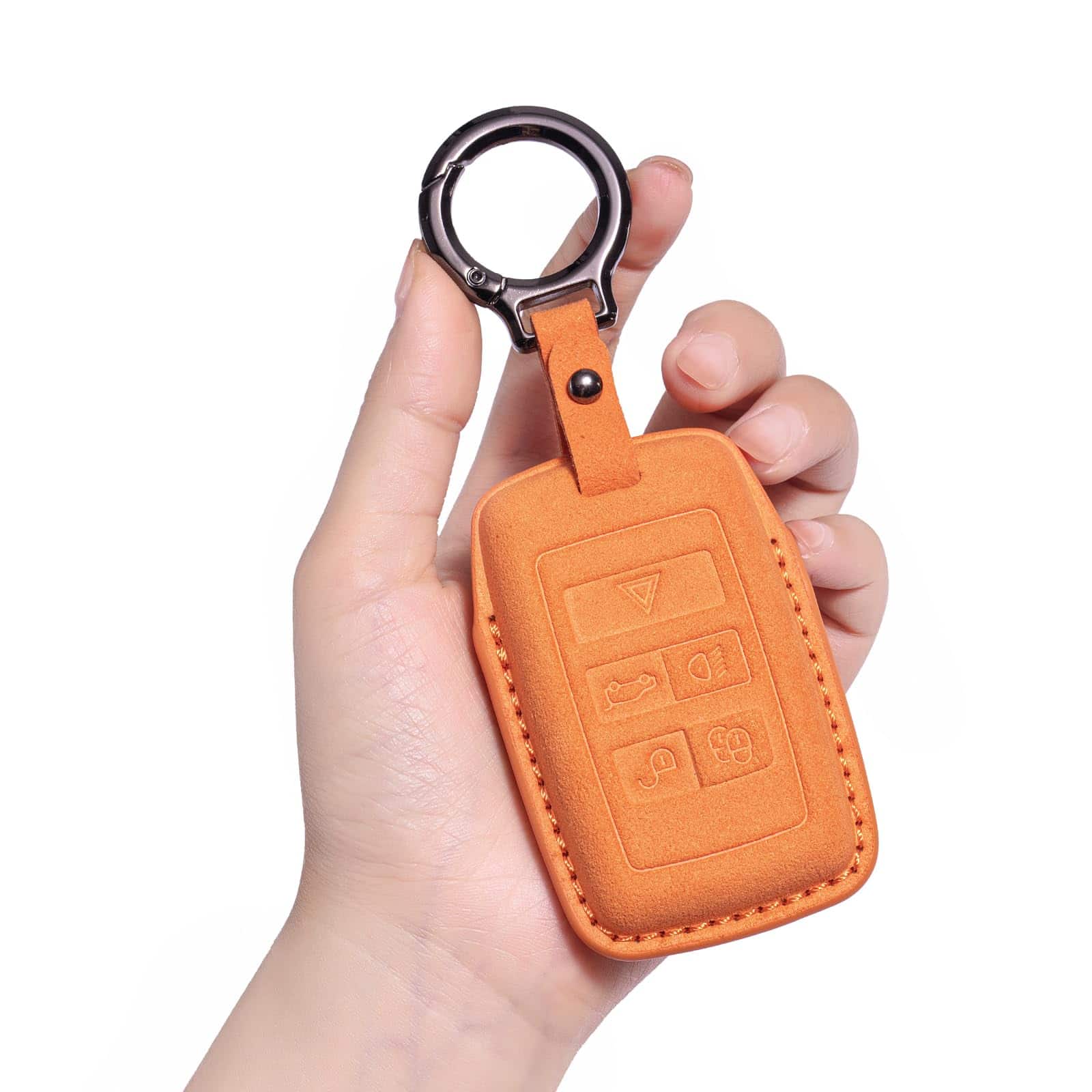 Cubierta de llave de cuero genuino para Land Rover Jaguar,