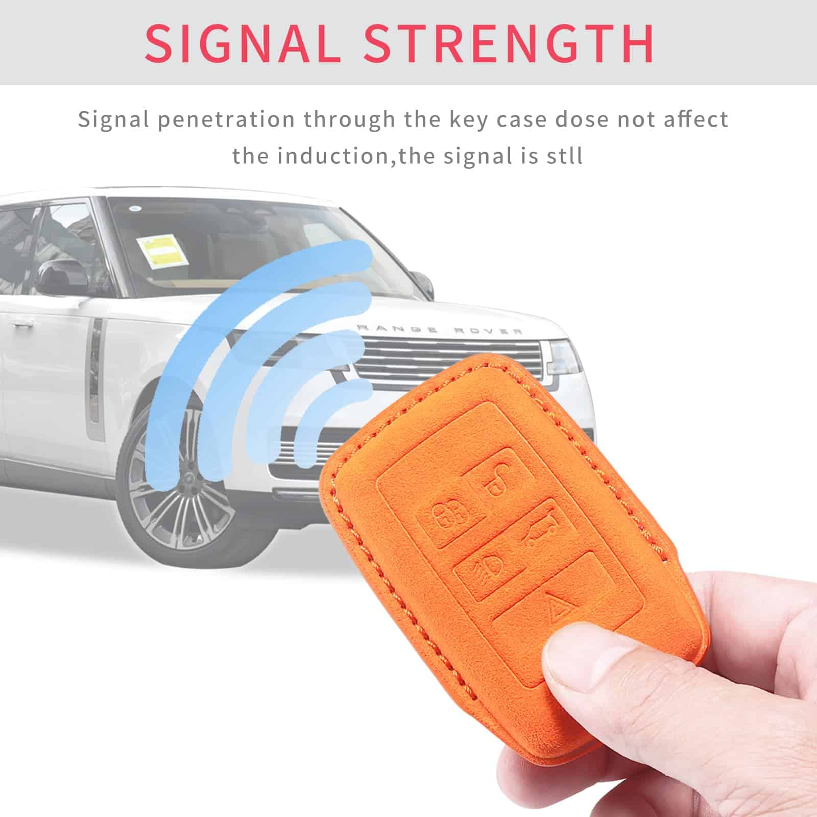 Cubierta de llave de cuero genuino para Land Rover Jaguar, - Imagen 7