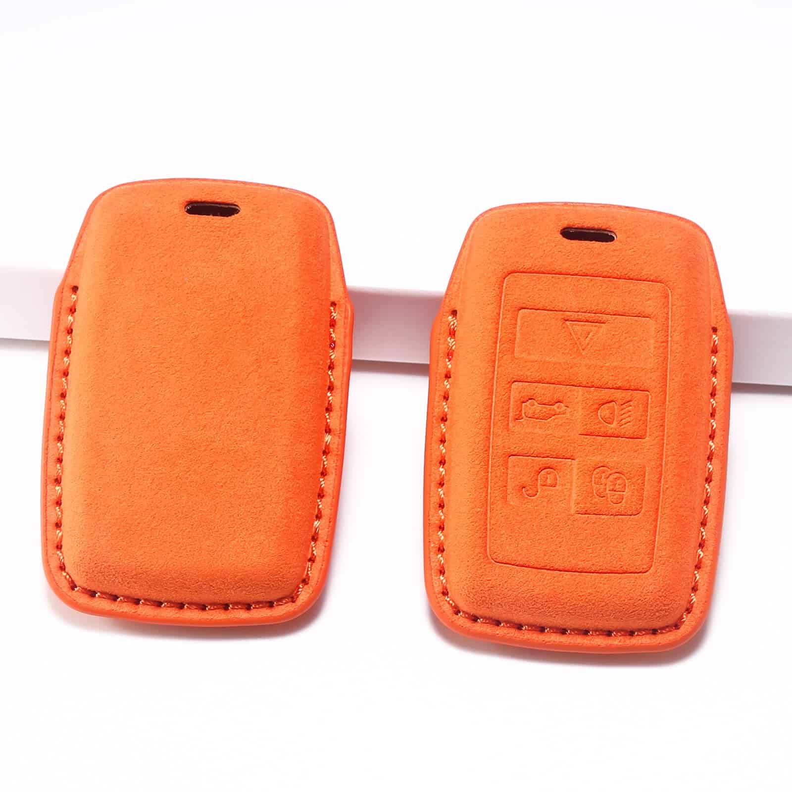 Cubierta de llave de cuero genuino para Land Rover Jaguar, - Imagen 6