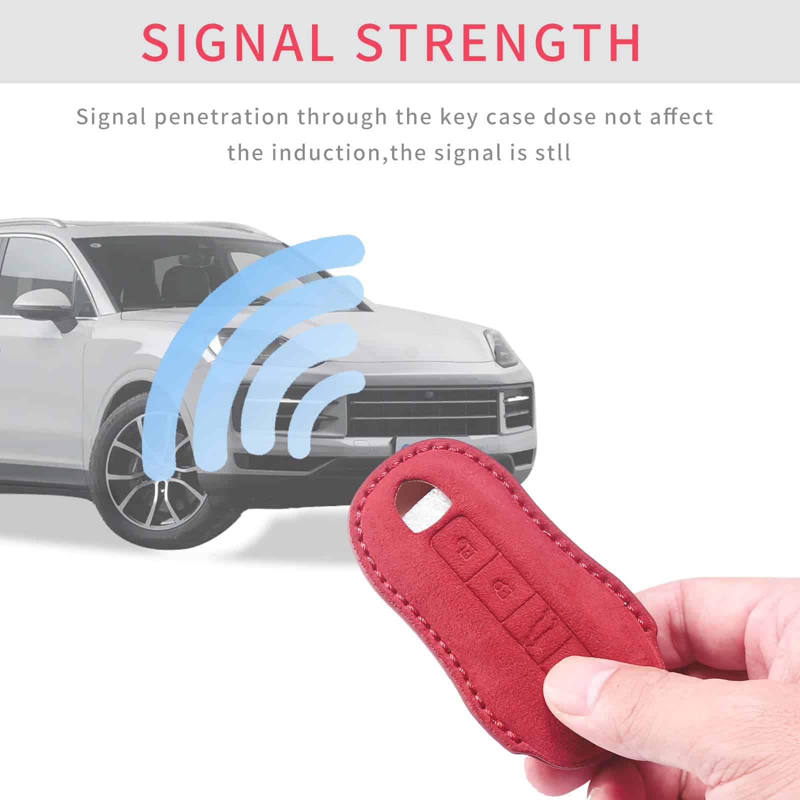 CUIBUKUG Funda de Cuero Genuino para Llave -Borgoña - Imagen 7