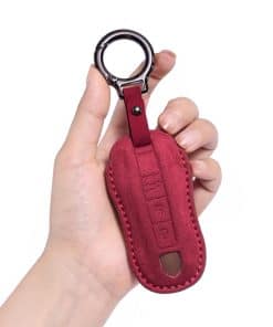 CUIBUKUG Funda de Cuero Genuino para Llave -Borgoña