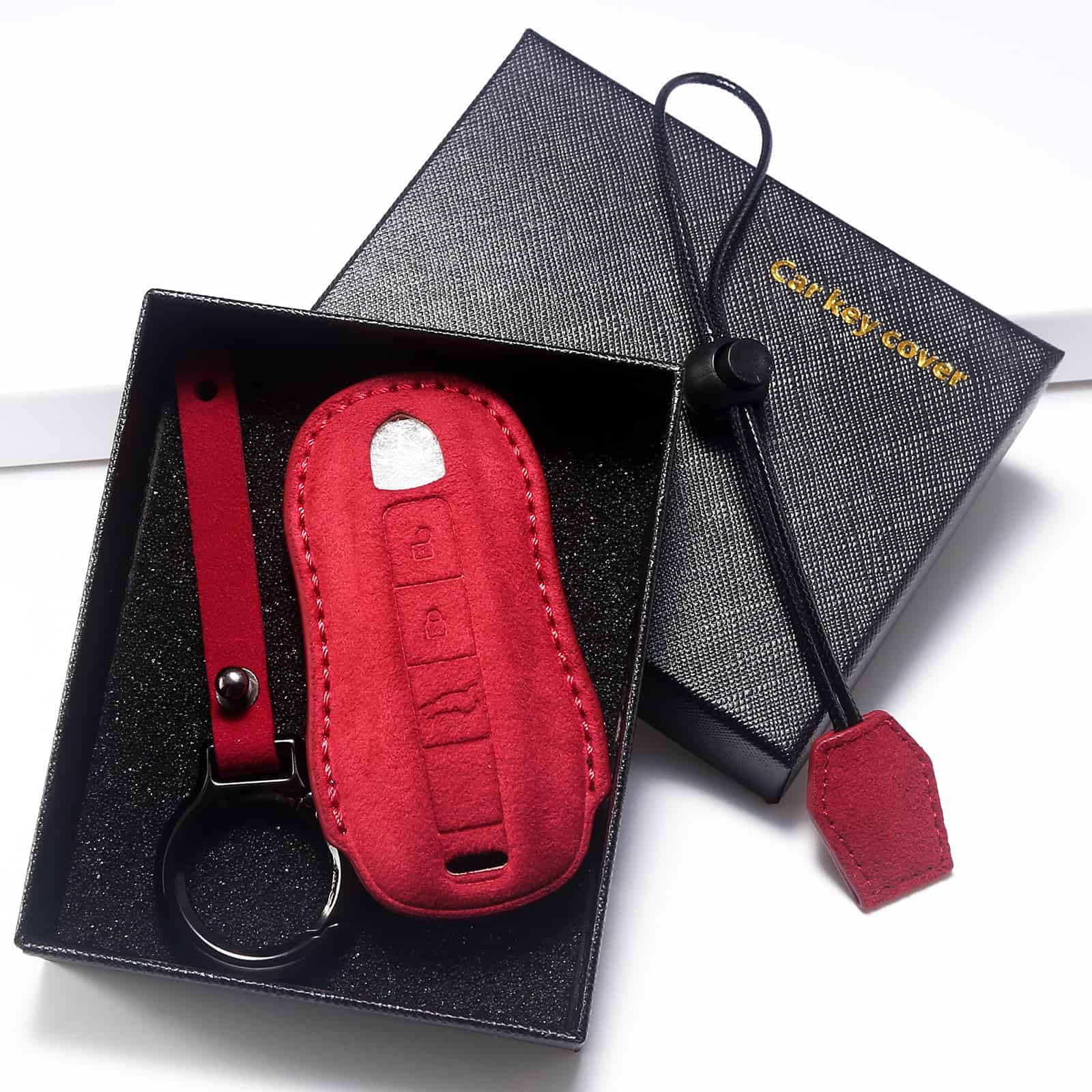 CUIBUKUG Funda de Cuero Genuino para Llave -Borgoña - Imagen 3