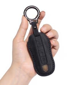 CUIBUKUG Funda de Cuero Genuino para Llave -Negro