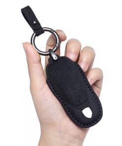 Cubierta de llavero en piel genuina para Porsche,