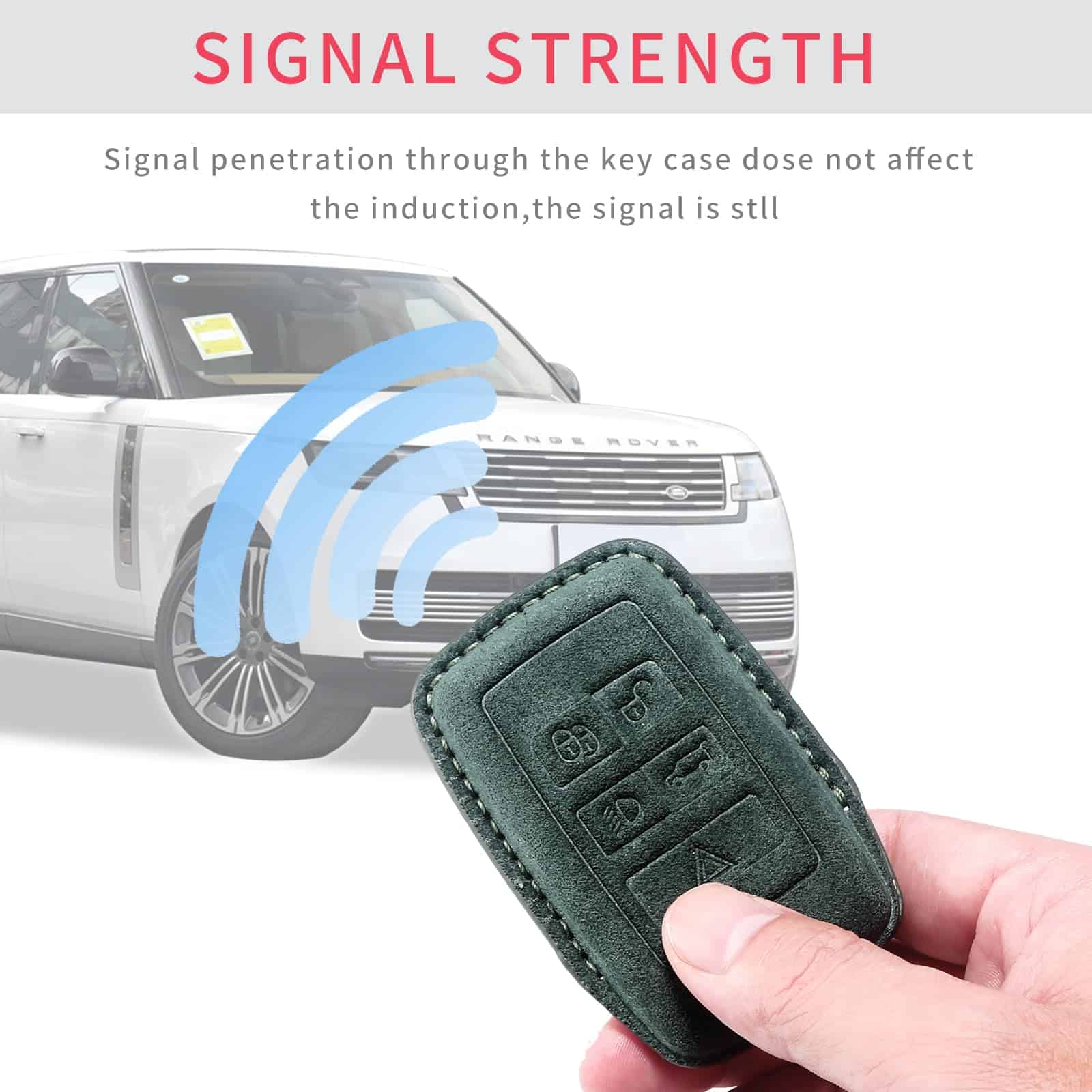 Funda de Cuero Genuino para Llavero de Land Rover Jaguar, - Imagen 7