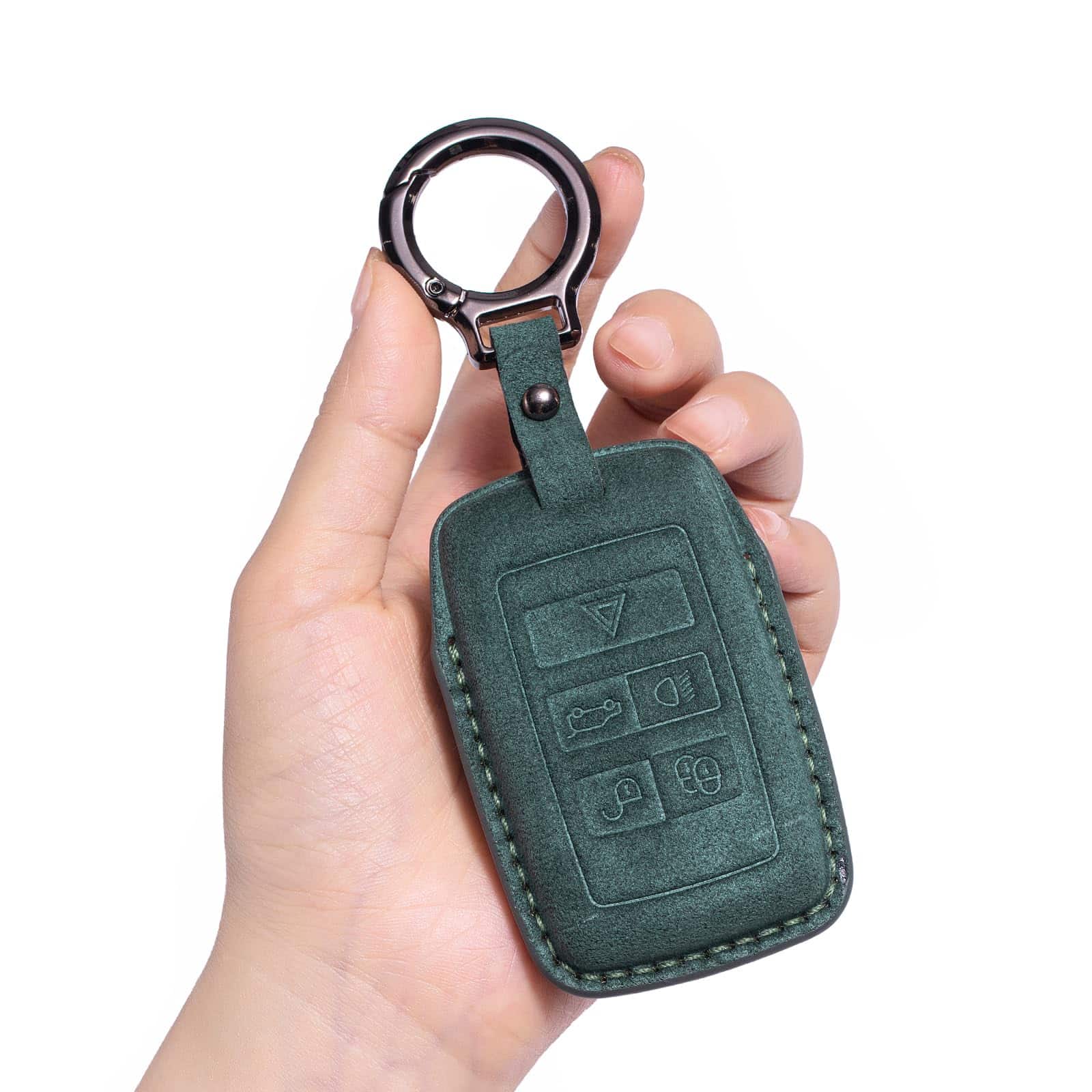 Funda de Cuero Genuino para Llavero de Land Rover Jaguar,