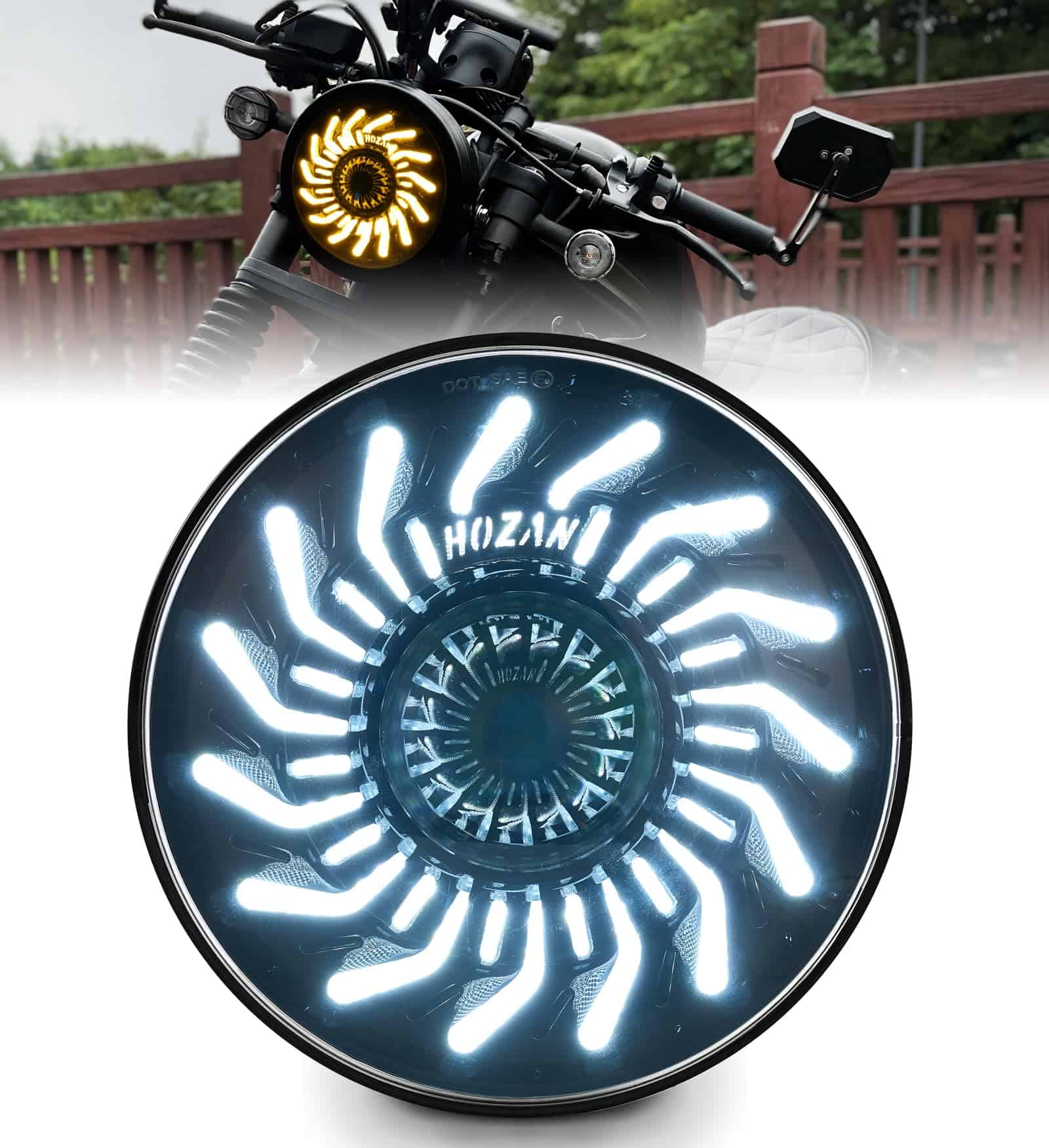 Faros delanteros LED HENGTUAOTO de 7 pulgadas con DRL de