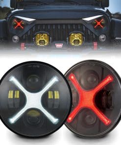 Faros LED redondos HENGTUAOTO de 7 pulgadas con luz diurna