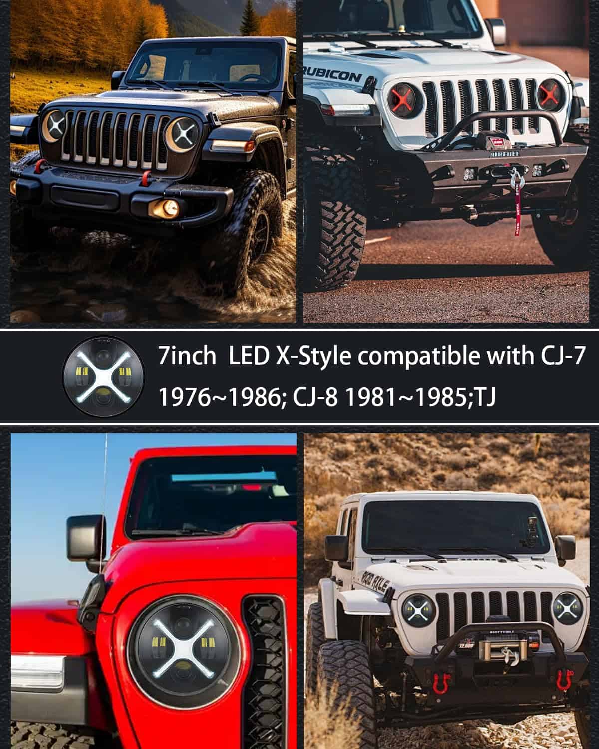 Faros LED redondos HENGTUAOTO de 7 pulgadas con luz diurna - Imagen 8