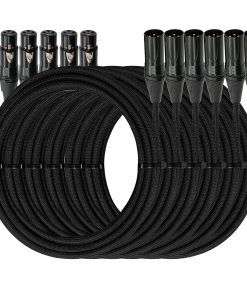 Cable XLR Premium (10 pies 6-Pack) Conector equilibrado de