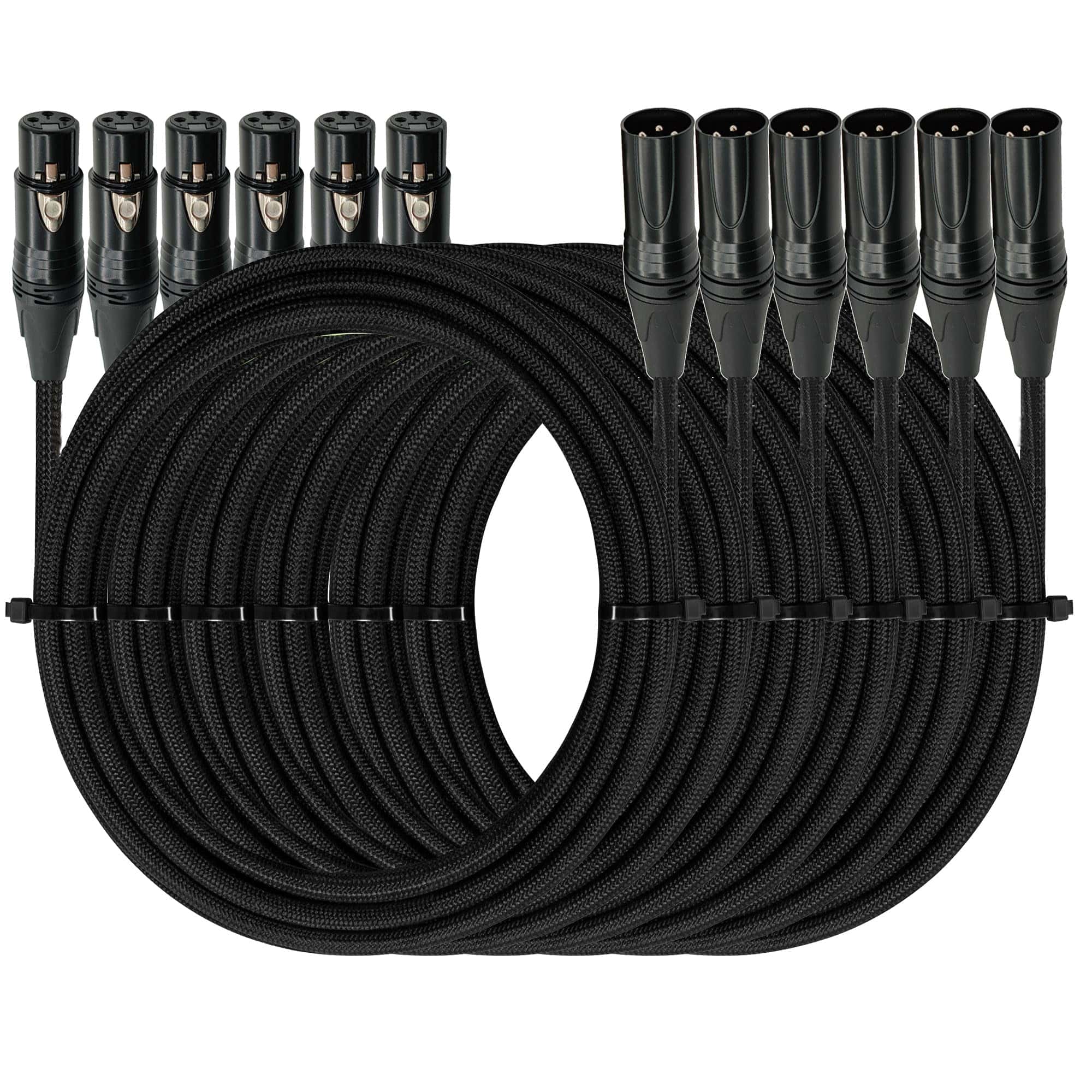 Cable XLR Premium (10 pies 6-Pack) Conector equilibrado de