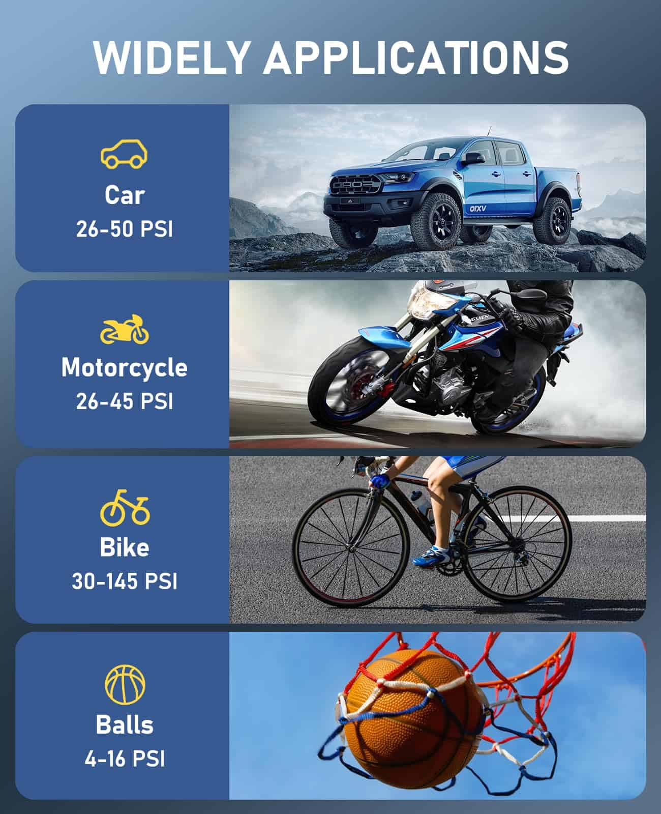 Inflador de neumáticos JUSUOX, Compresor de -Negro - Imagen 7