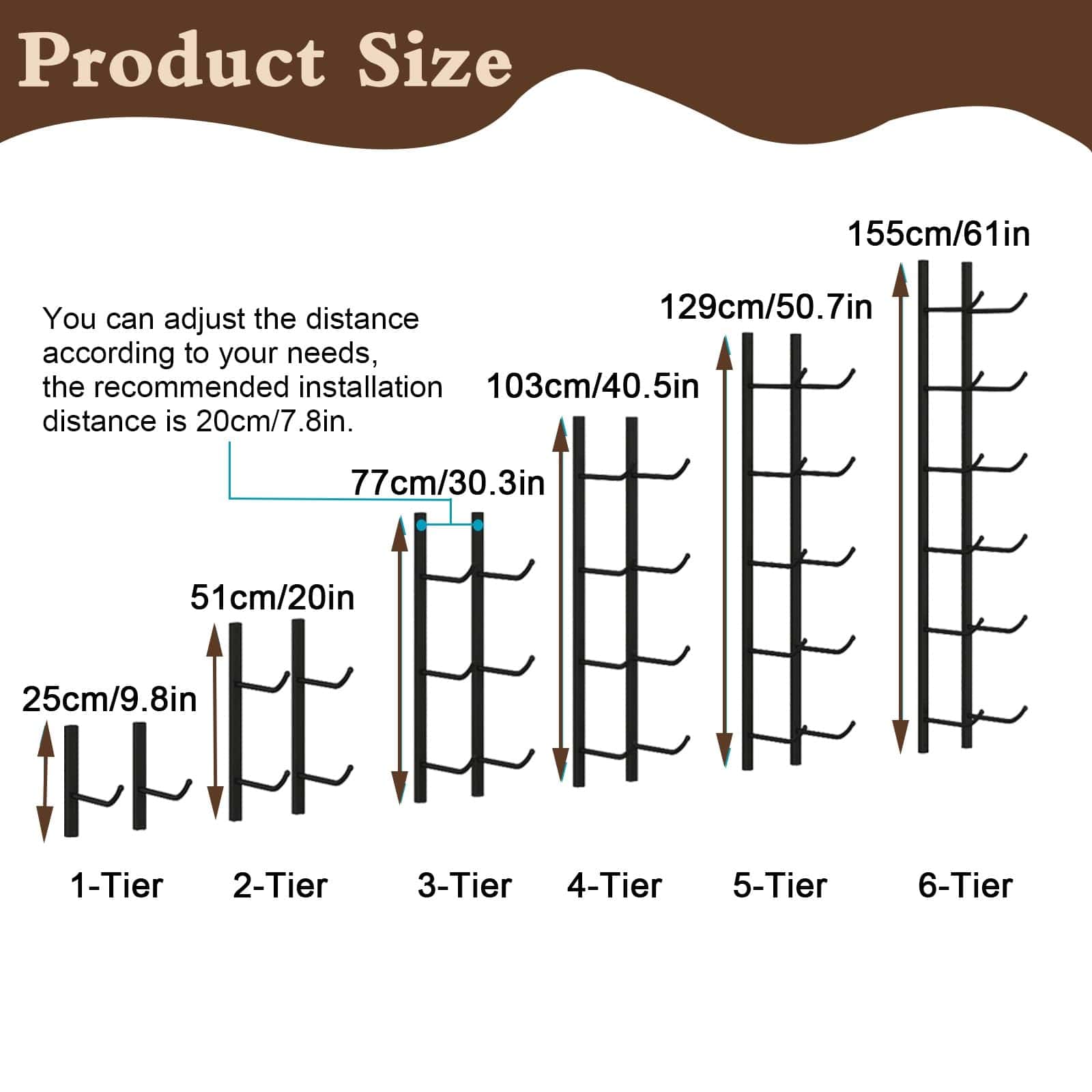 amhricho Soporte de Almacenamiento para -Negro - Imagen 3