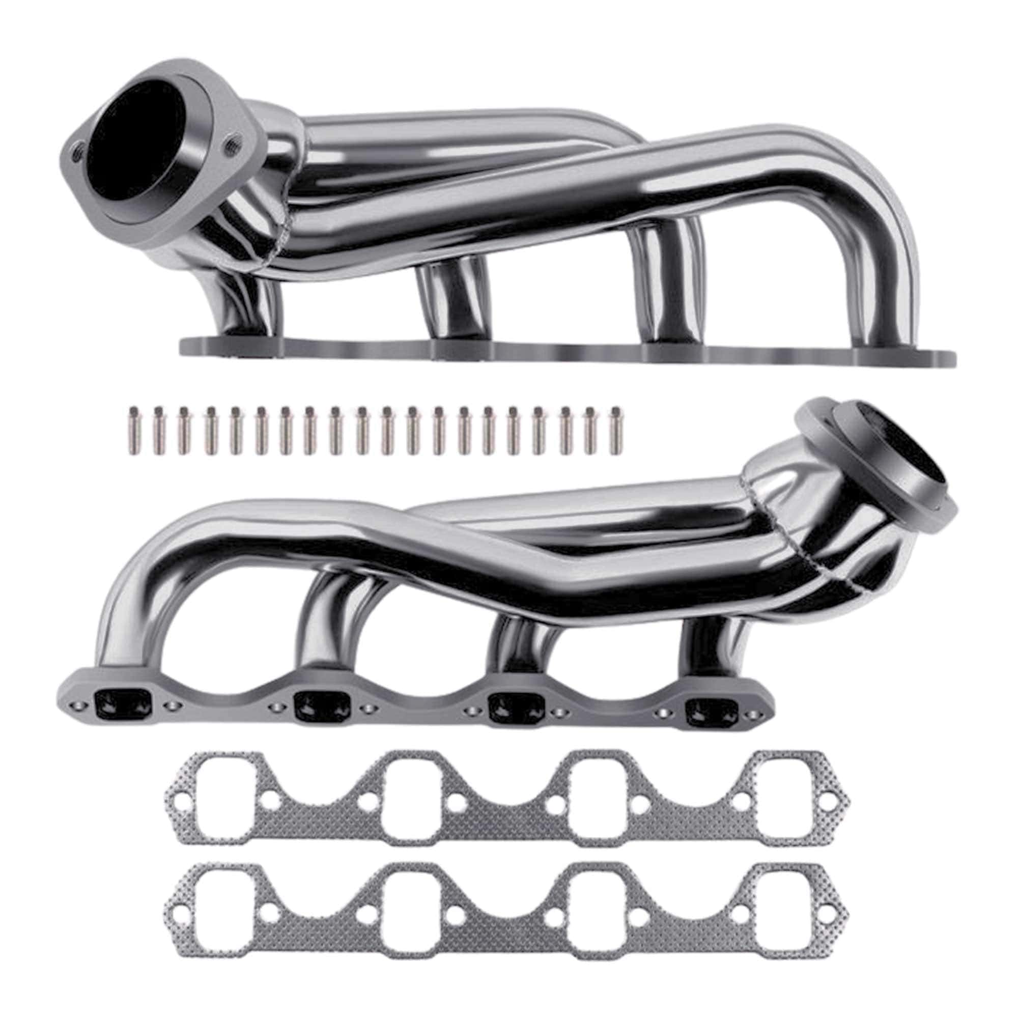 Headers Cortos de Acero Inoxidable Pulido para Ford Mustang