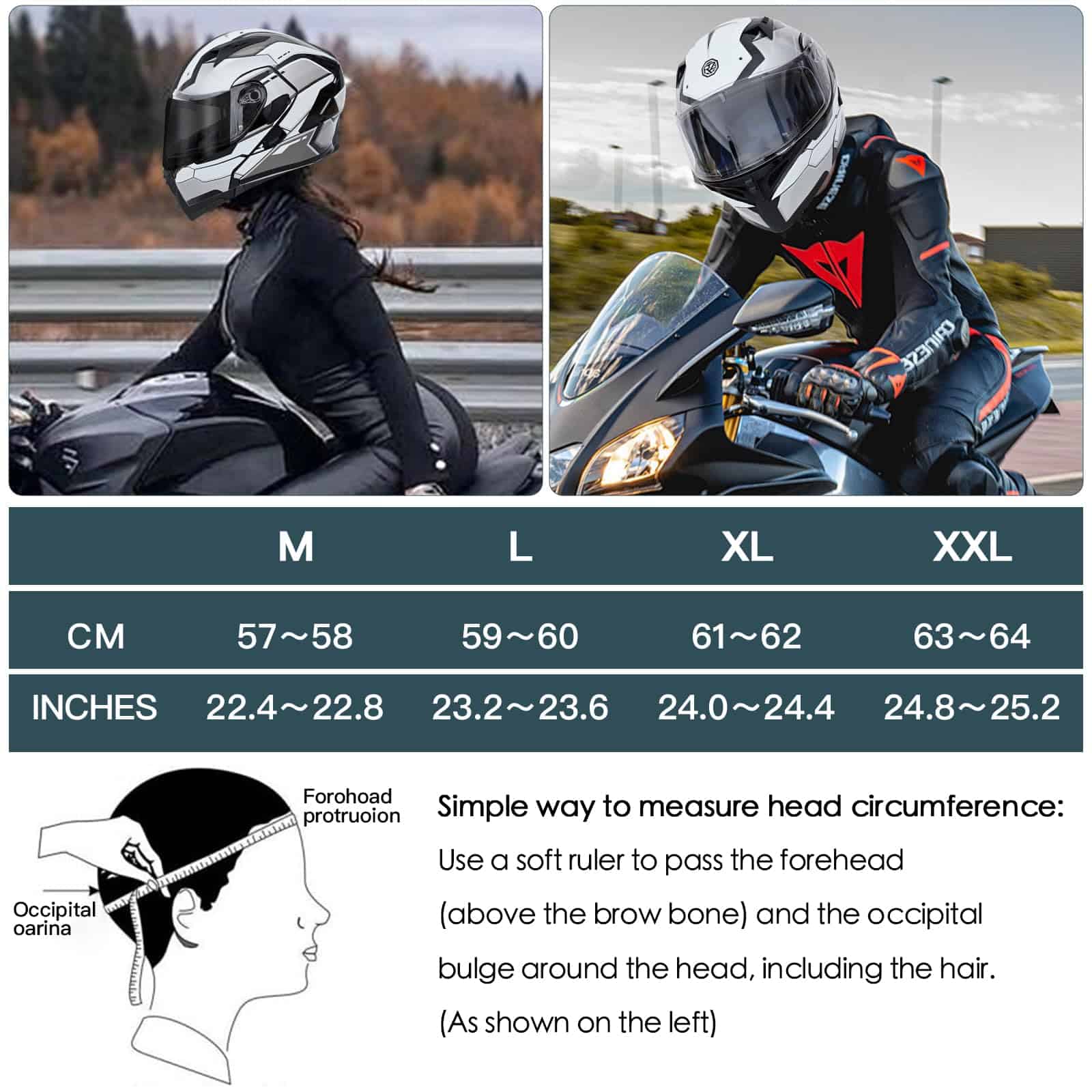 Casco de motocicleta modular Bluetooth, aprobado por DOT, - Imagen 7