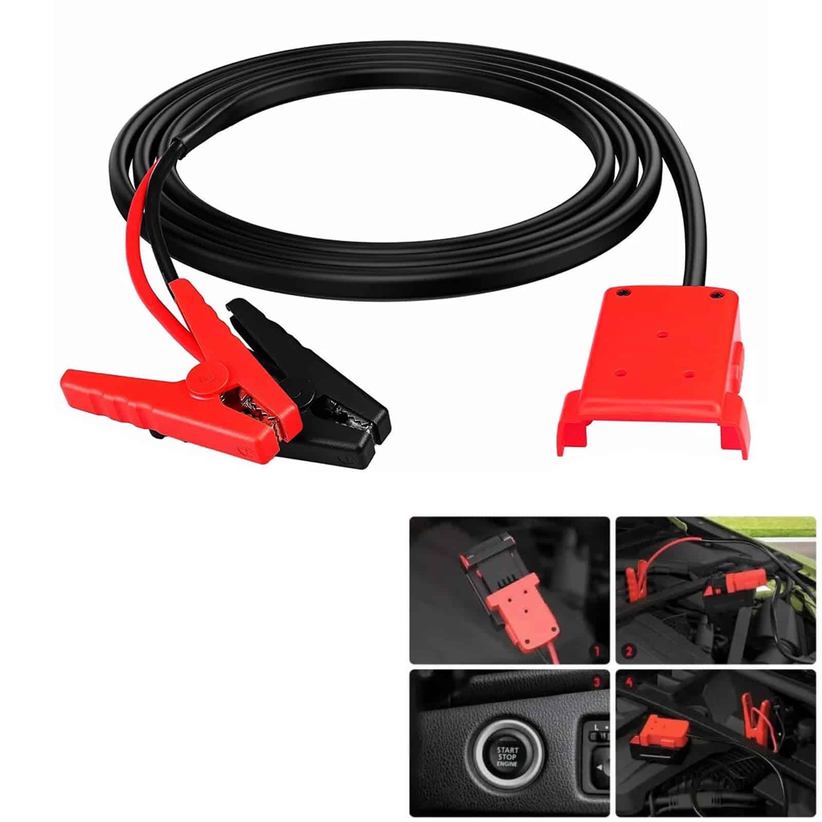 Pinzas de Cable 6.5FT para Batería de Arranque para