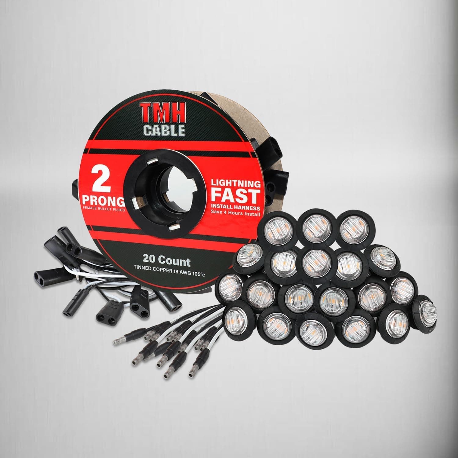 TMH 20 Piezas de Luces de Lado de 3/4 Pulgadas con Lente
