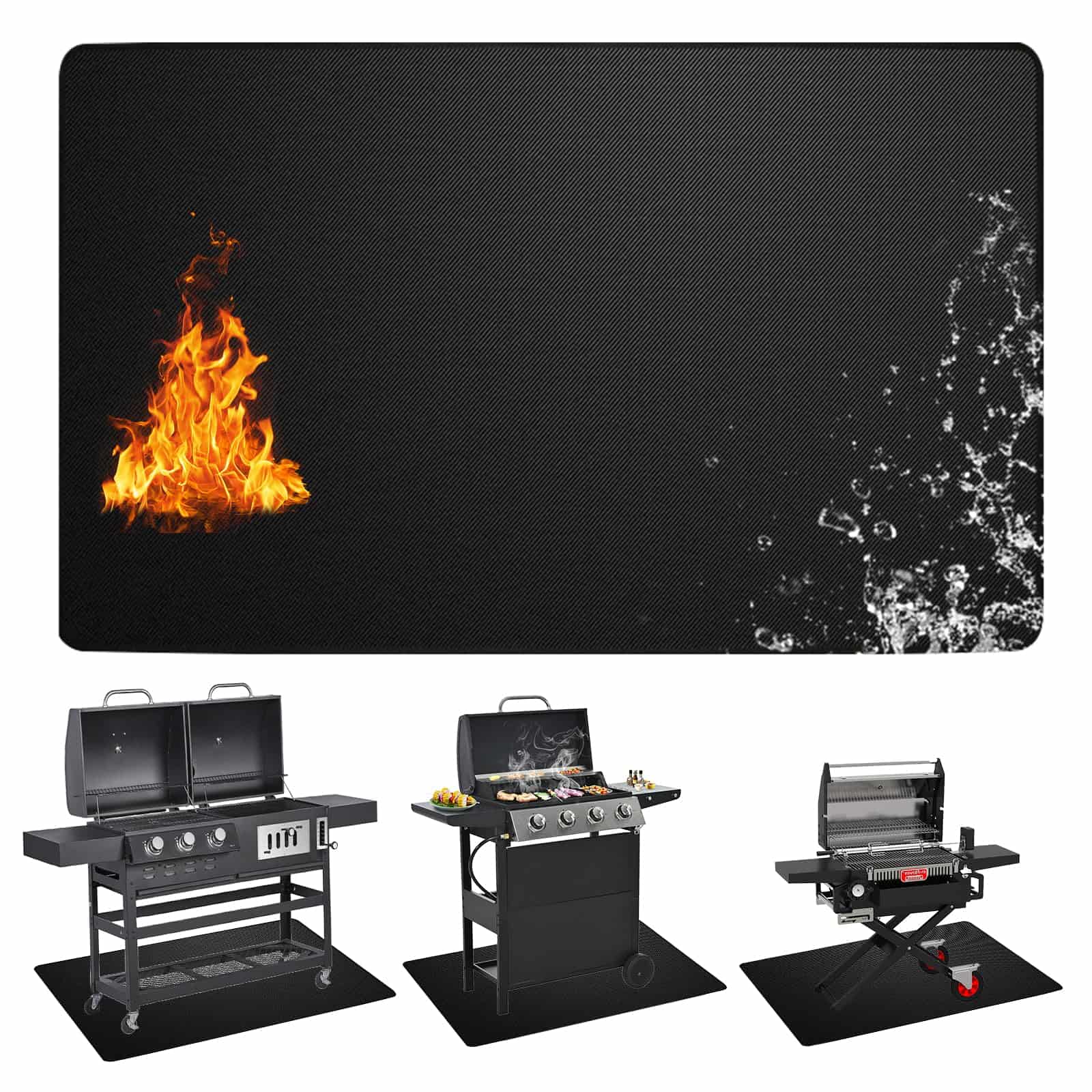 MDDK DY 60x40 inch Tapetes para Barbacoa para Exteriores a