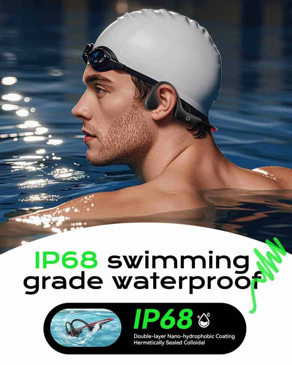 Audífonos Deportivos de Conducción Ósea DEMICEA, -Rojo - Imagen 3