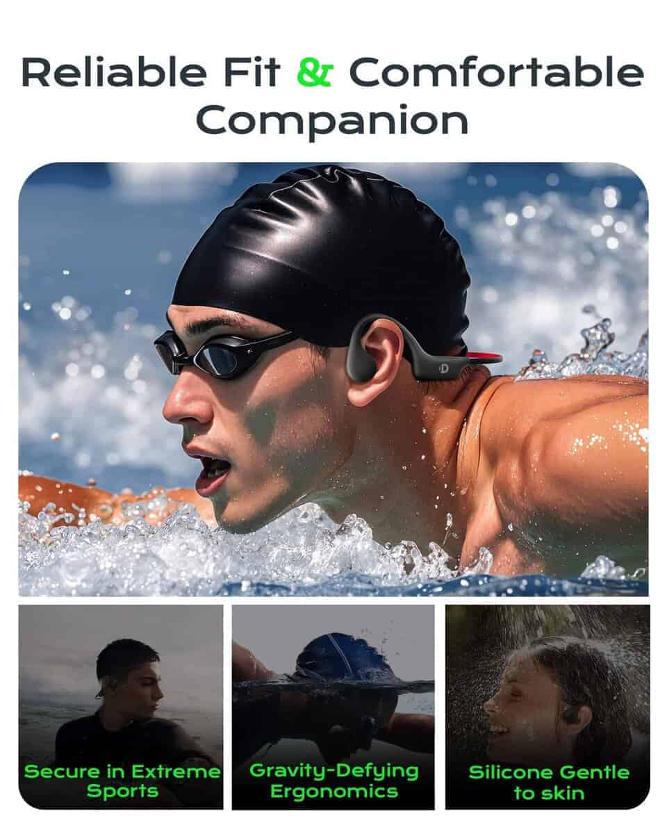 Audífonos Deportivos de Conducción Ósea DEMICEA, -Rojo - Imagen 7