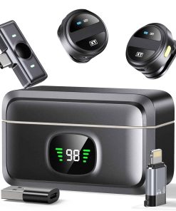 2 Pcs Micrófono Lavalier Inalámbrico para