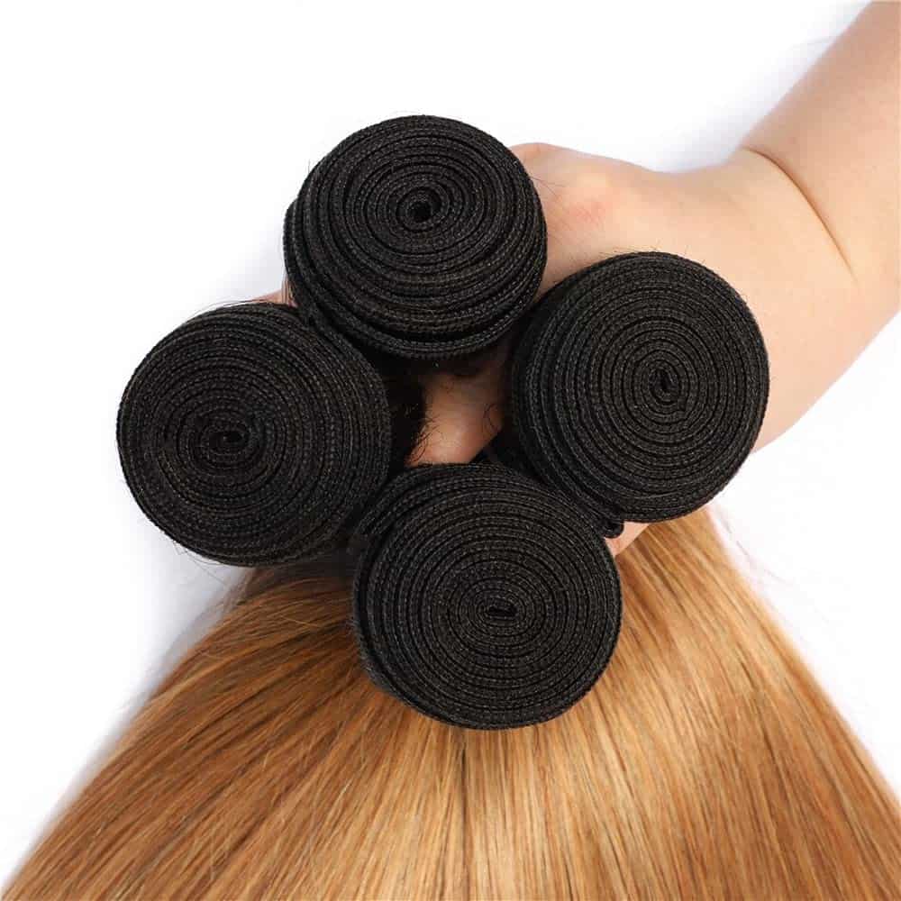 SEABURT Mechones de Cabello Humano Rubio Miel #1B/27 - - Imagen 6