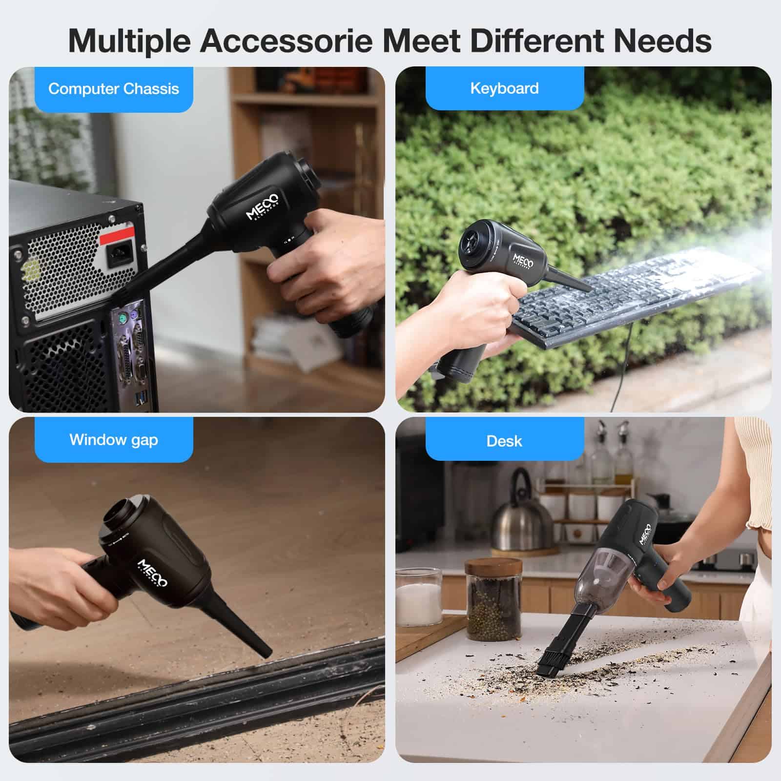 MECO ELEVERDE Soplador de Aire Comprimido, Mini Aspiradora - Imagen 4