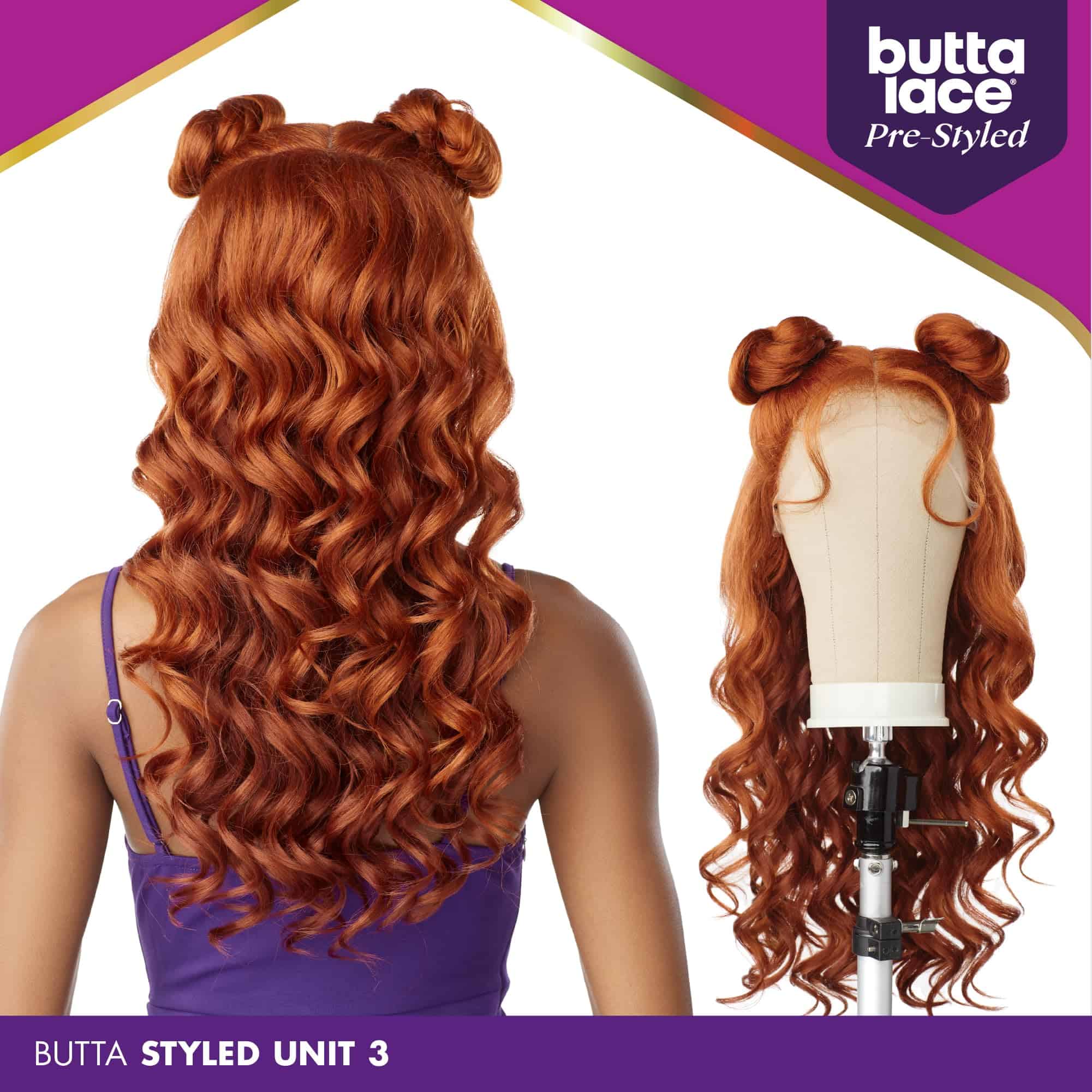 Peluca Sensationnel Butta Lace Prestyled - Unidad 3 Sin - Imagen 8