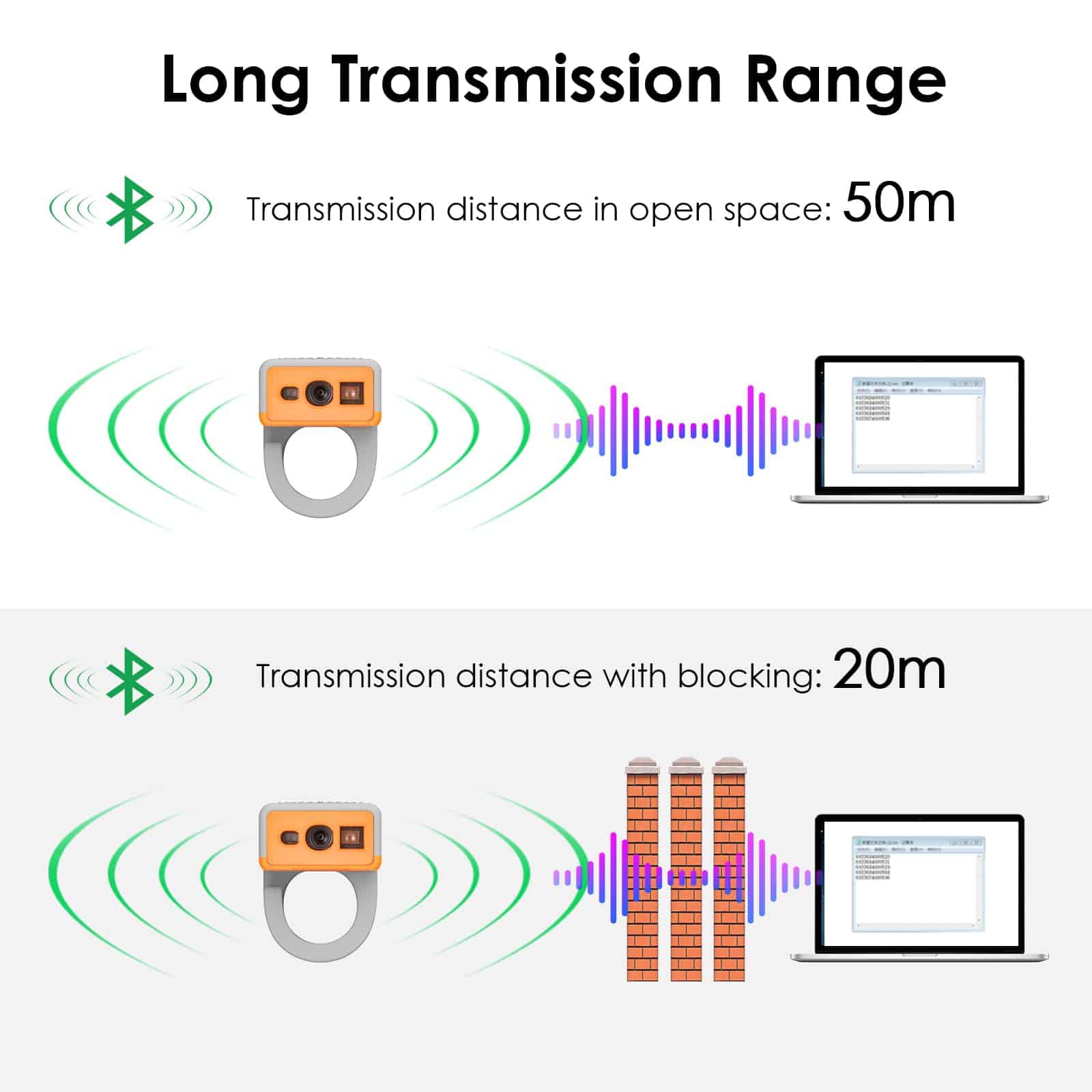 Escáner de Código de Barras Portátil T3 2D Ultra-ligero de - Imagen 5