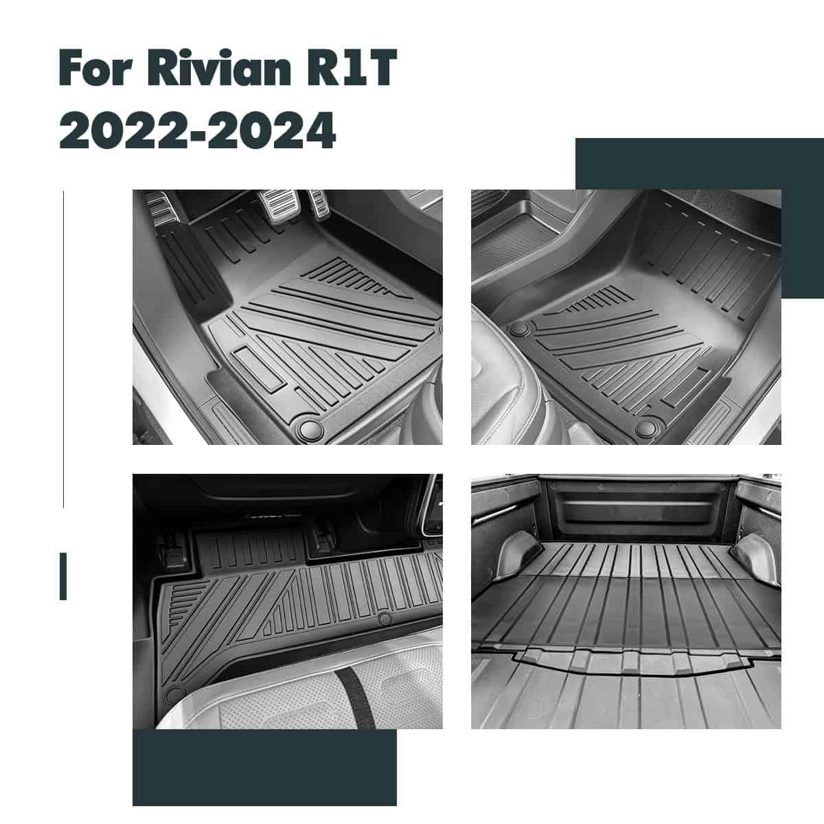 Antsvnn Compatible para Rivian R1T Juego de Tapetes para - Imagen 3