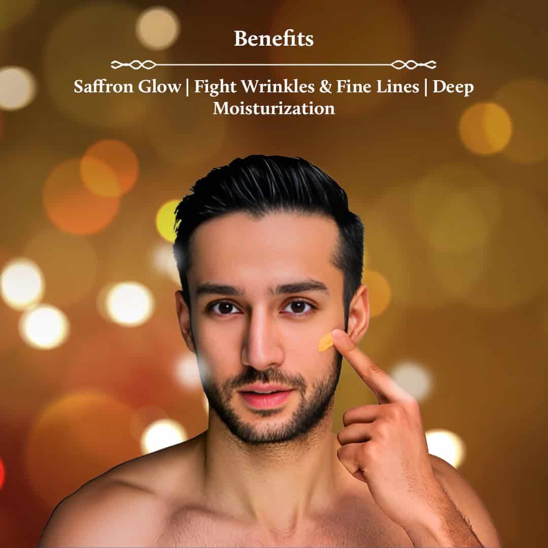 Crema facial Blue Nectar Shata Dhauta Ghrita para hombres | - Imagen 4