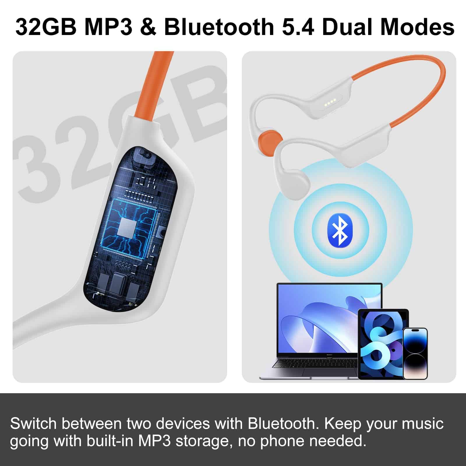 Auriculares de natación de conducción ósea, auriculares - Imagen 6