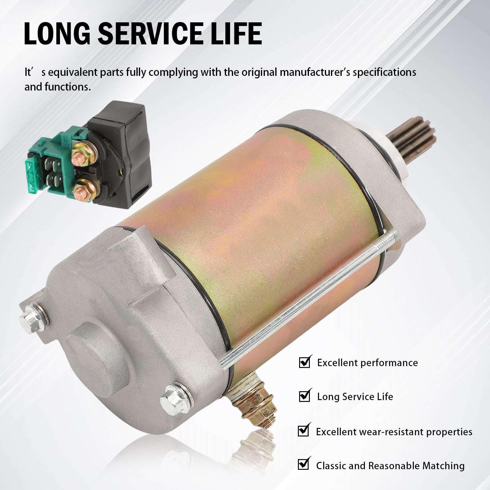 Motor de arranque con relé para CFMoto CForce 400 - Imagen 6