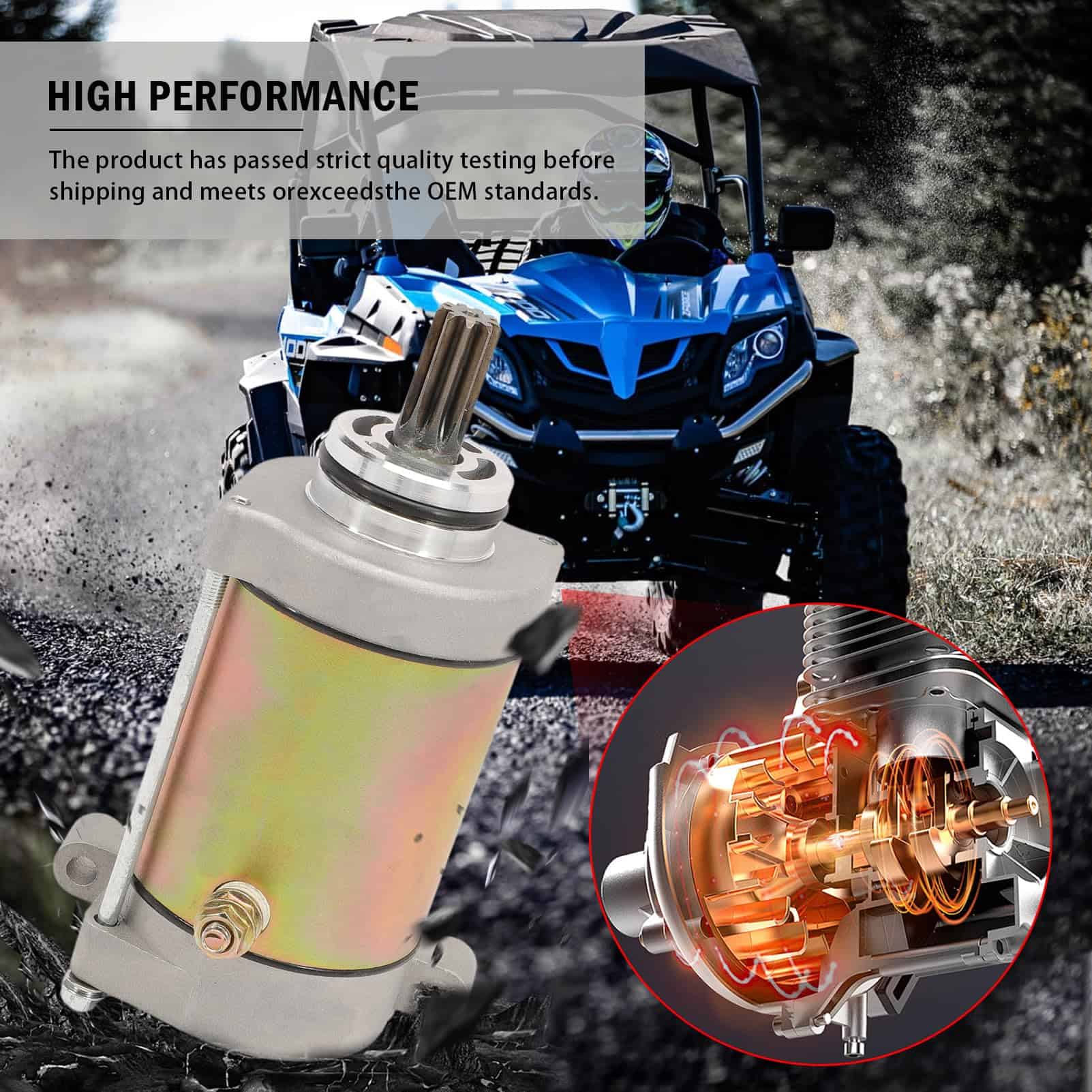 Motor de arranque con relé para CFMoto CForce 400 - Imagen 8