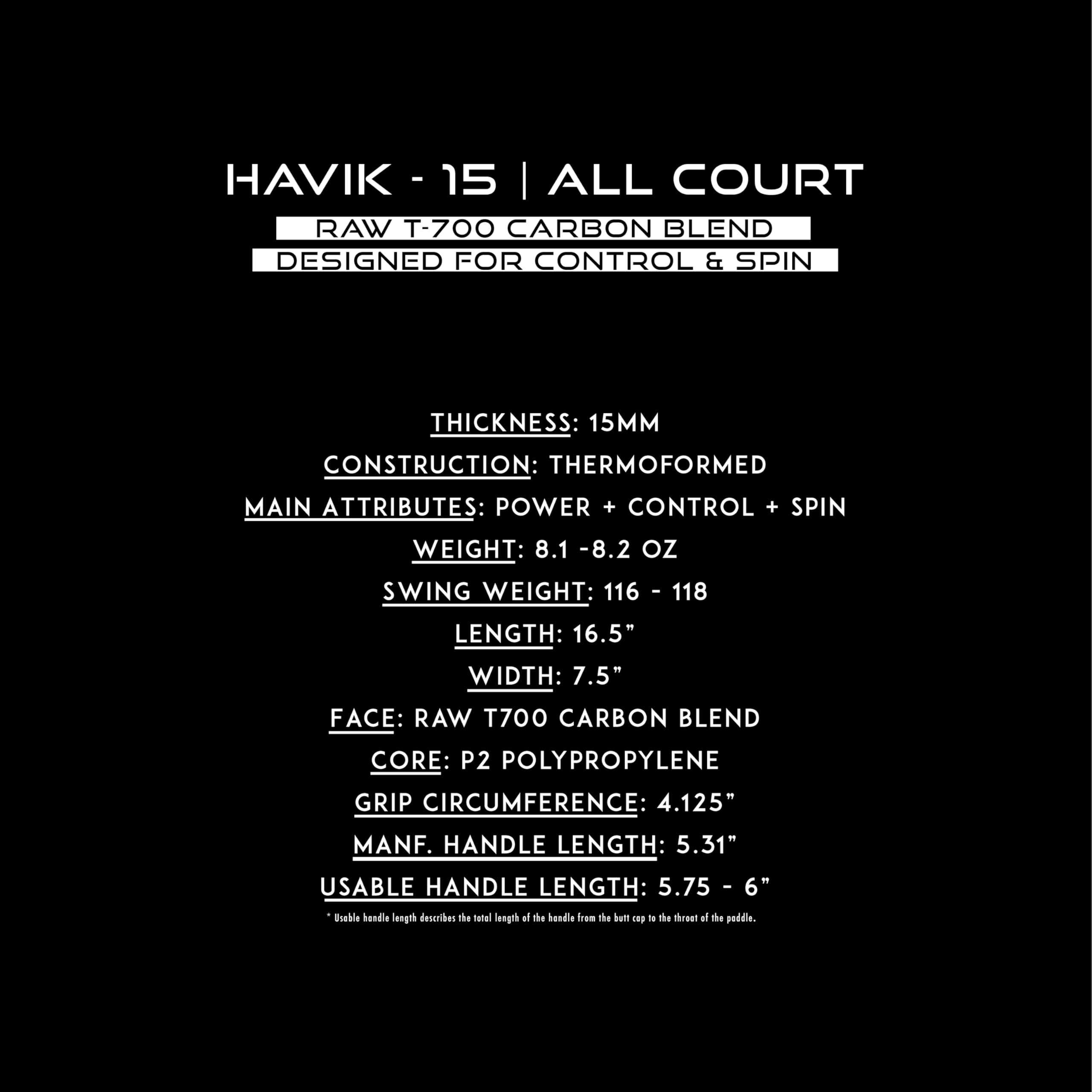 Maverix Havik - 15 ALL COURT (Control + Spin), Gris - Imagen 7