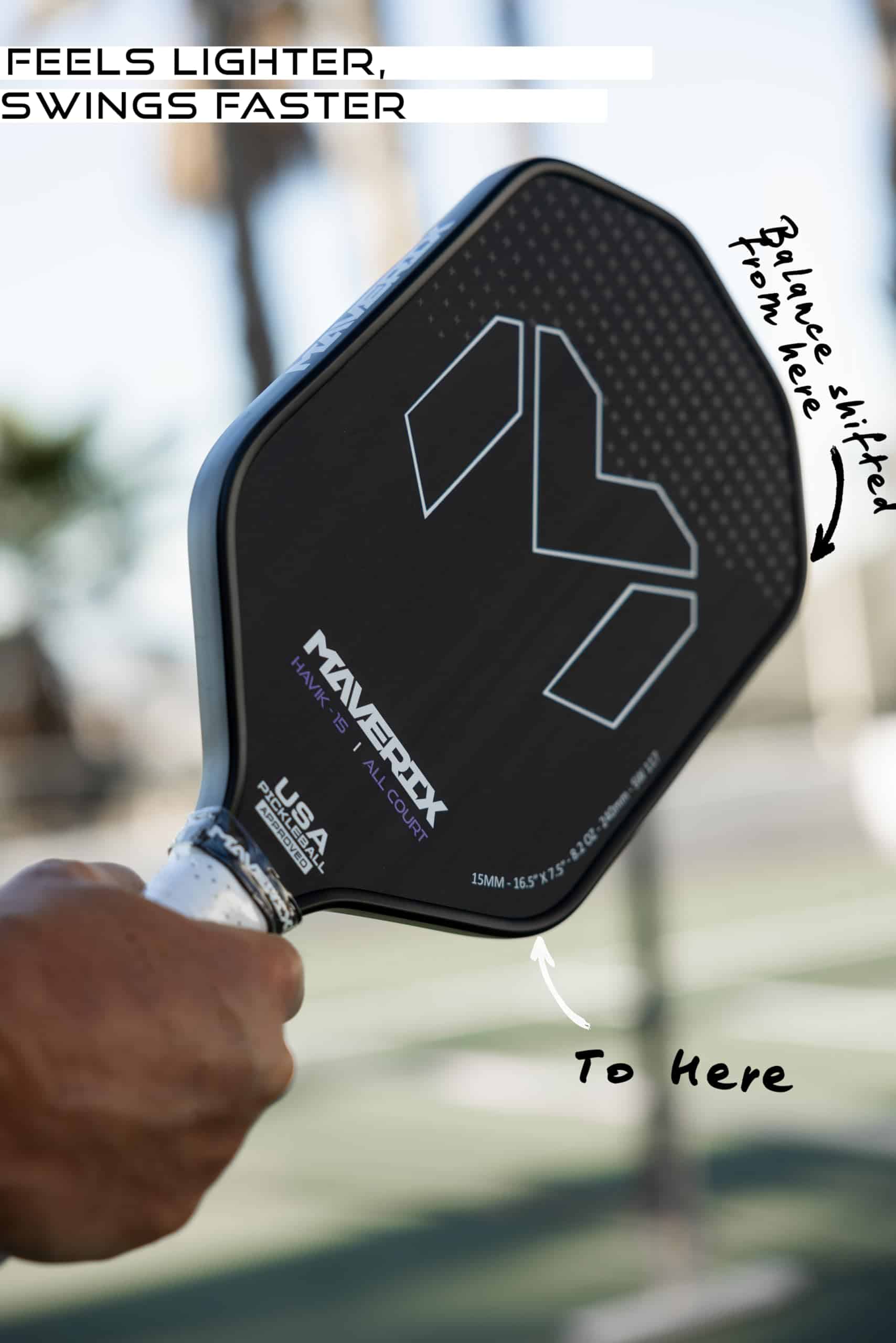 Maverix Havik - 15 ALL COURT (Control + Spin), Gris - Imagen 6