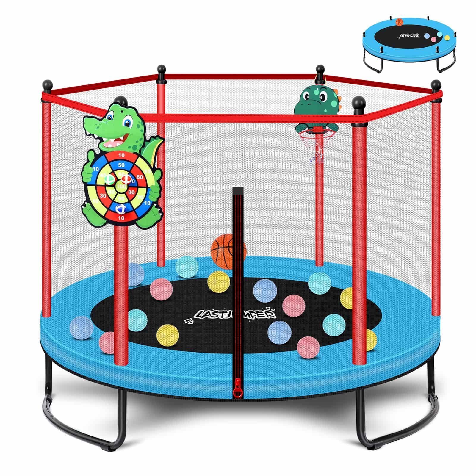 Trampolín Azul Last Jumper para Niños, 5 pies Mini Interior