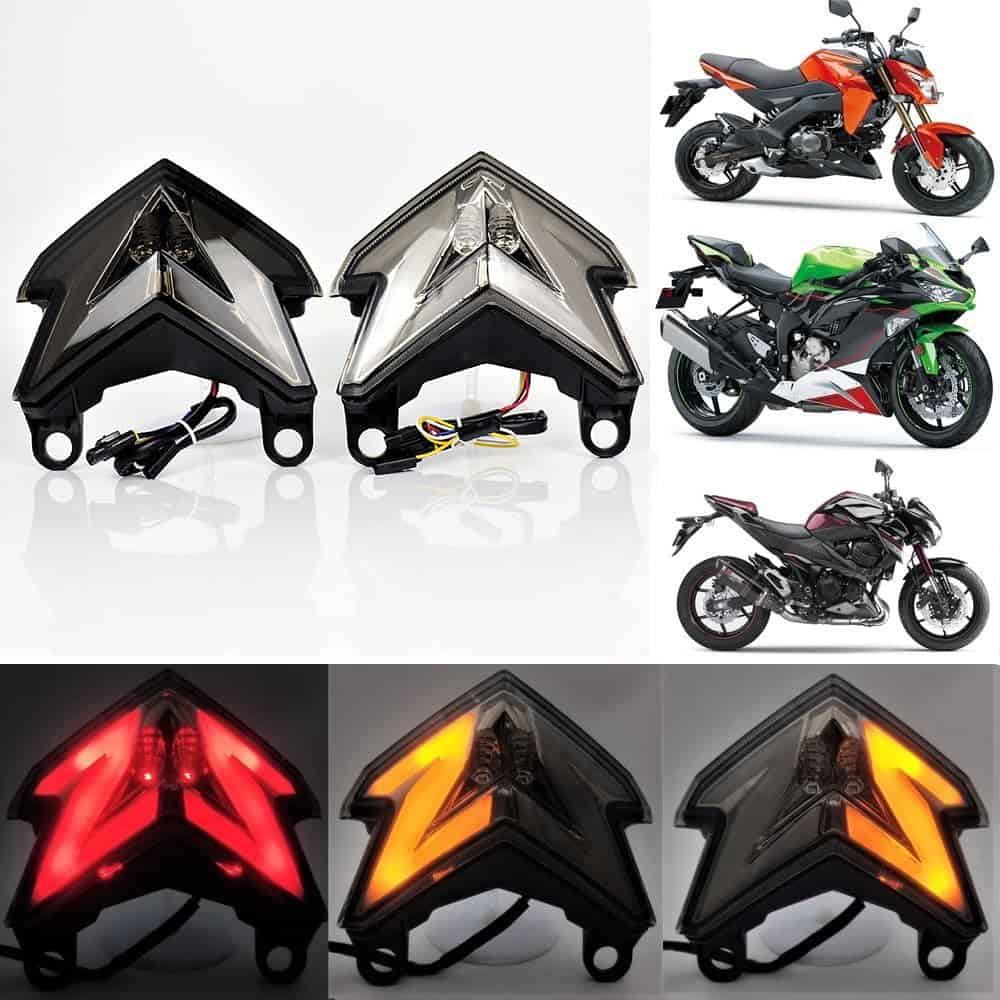 Luz trasera de motocicleta ZX-6R, Luz de giro LED integrada