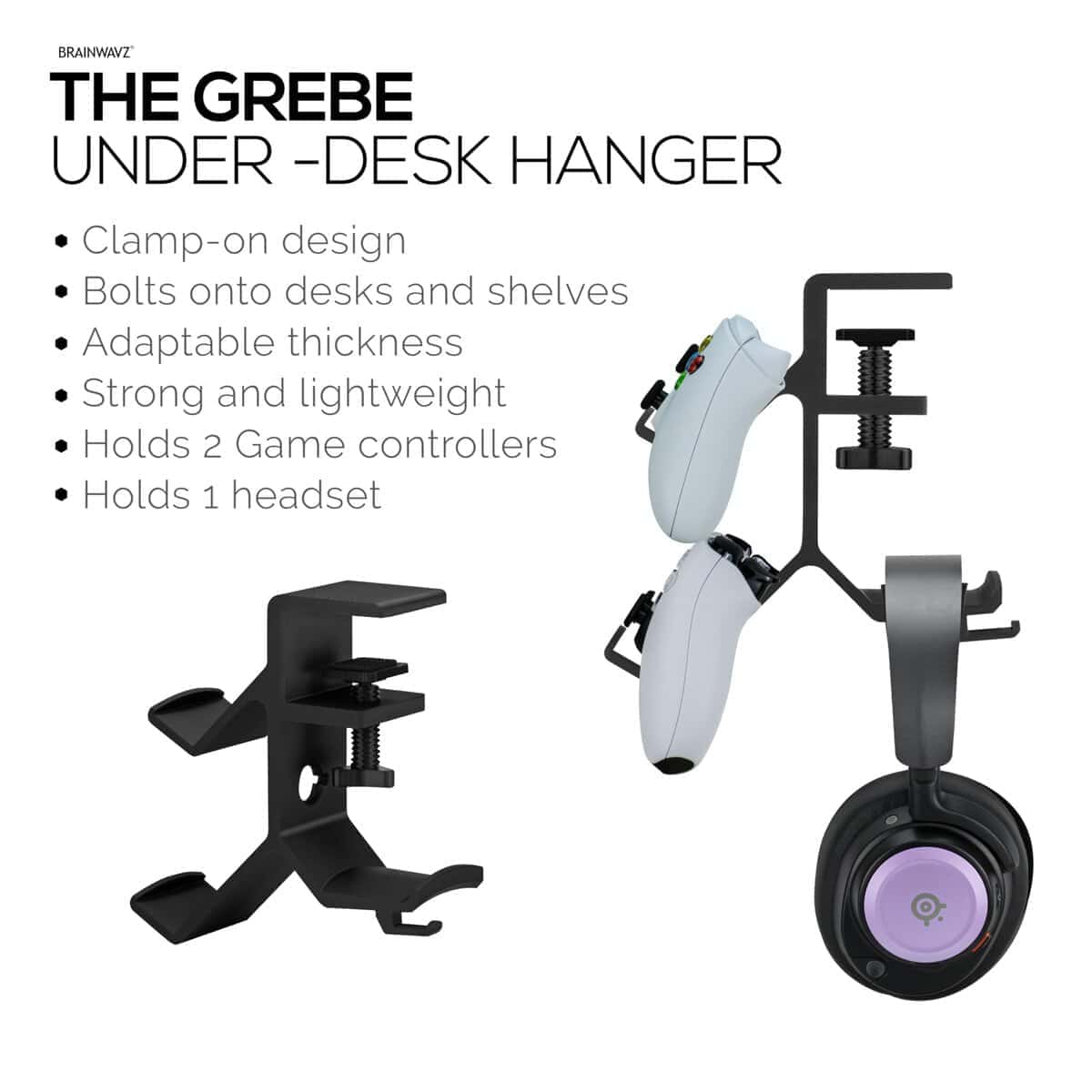 BRAINWAVZ The Grebe - Soporte para auriculares y - Imagen 5