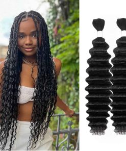 Cabello para Trenzar Ondas Profundas Pelo Humano para