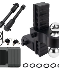 Enganche de remolque ajustable de aluminio para receptores