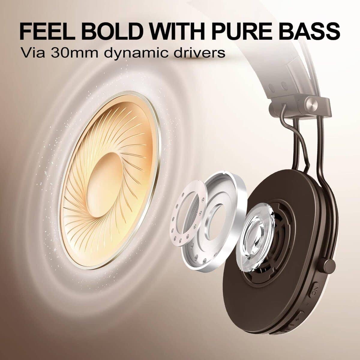 Audífonos Inalámbricos FIO MOTUS Bluetooth -Dark brown - Imagen 6