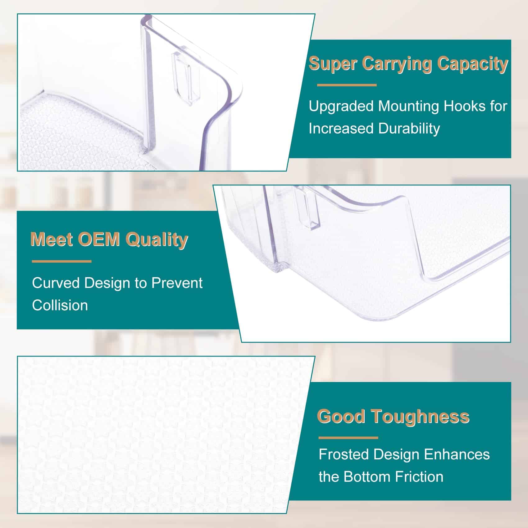 Bandeja de puerta del refrigerador mejorada DA63-09775A, - Imagen 5