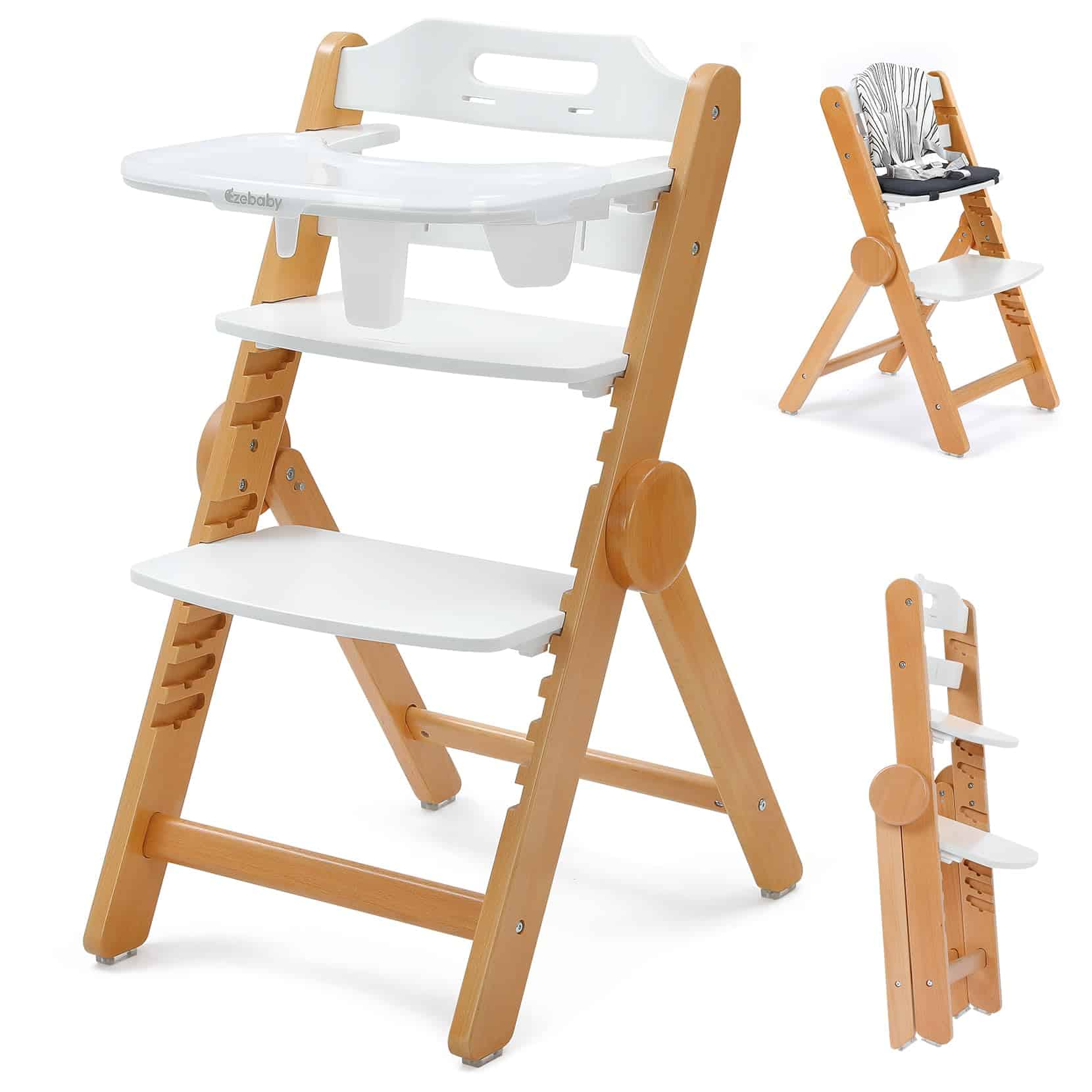 Silla Alta de Madera Ezebaby que Crece con tu Niño, Silla